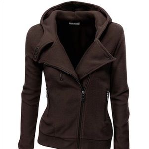 Cozy fleece hooded jacket